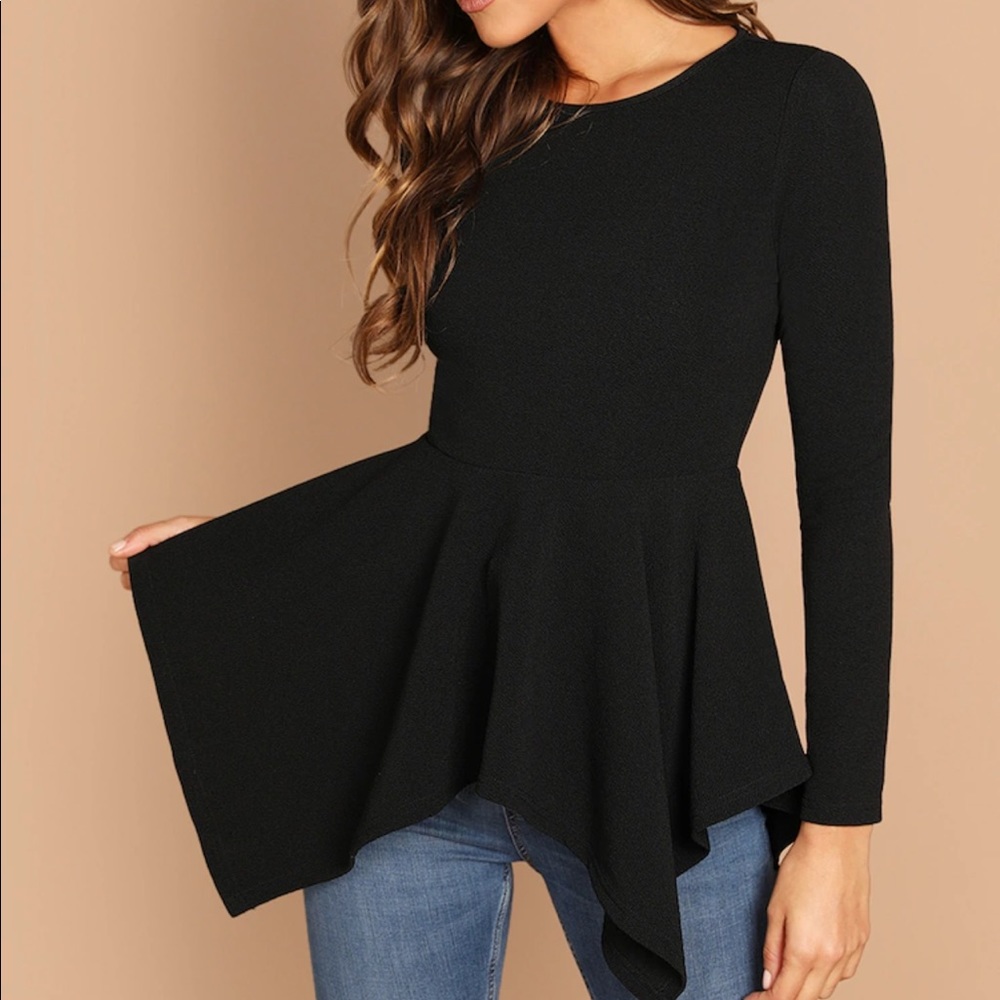 Shein Black Tee - Picture 2 of 4